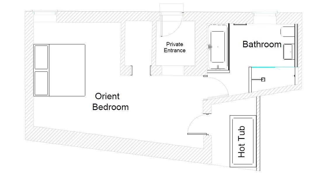 Floorplan - The Orient Suite at Absoluxe Suites, Kirkby Lonsdale