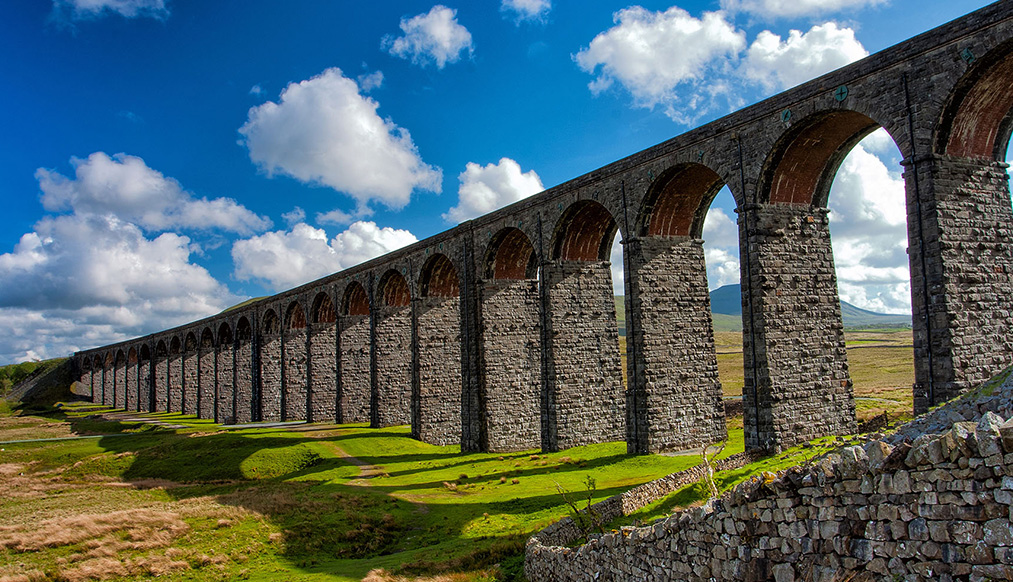 View of ribblehead Viaduct in the Yorkshire Dales